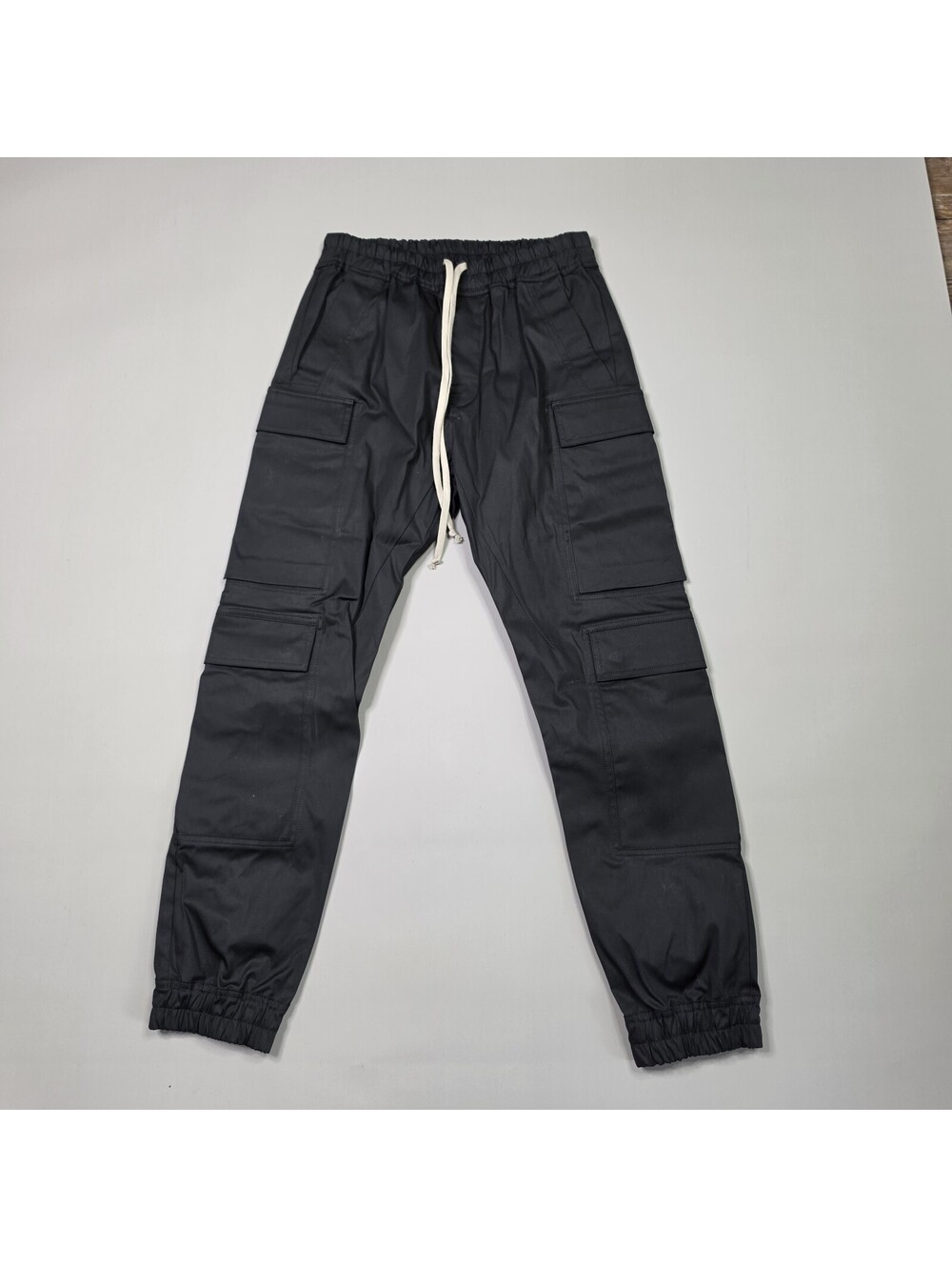 RARE Rick Owens Mastodon Megacargo Pants Lido SS 24 Black Streetwear 48 IT 32x28
